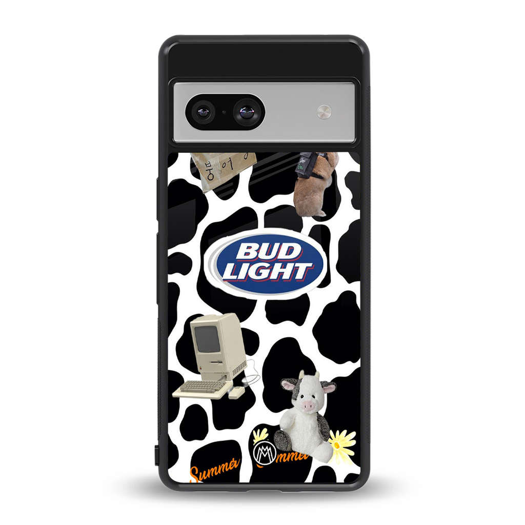 moo moo summer vibes back phone cover | glass case for Google Pixel 7A