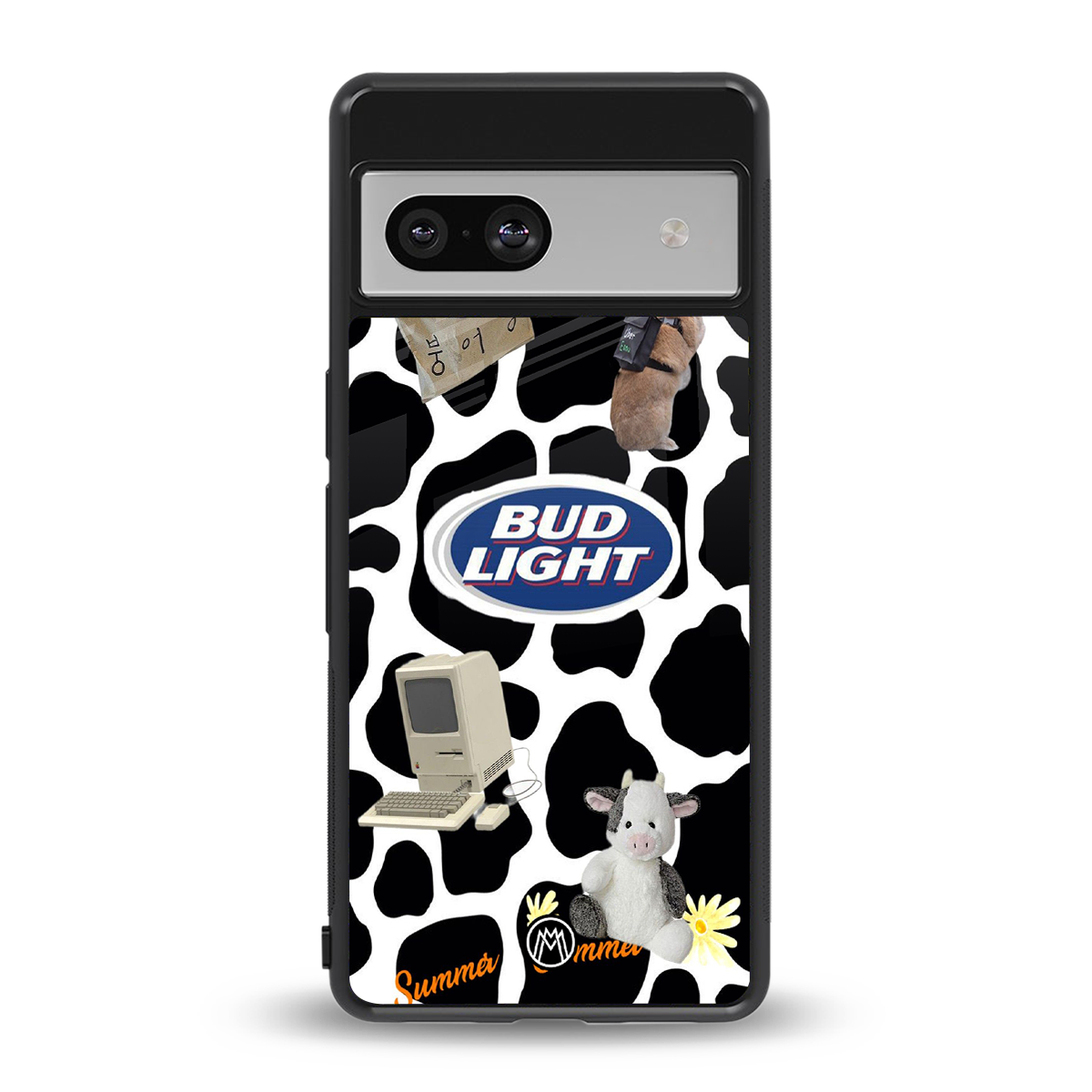 moo moo summer vibes back phone cover | glass case for Google Pixel 7A