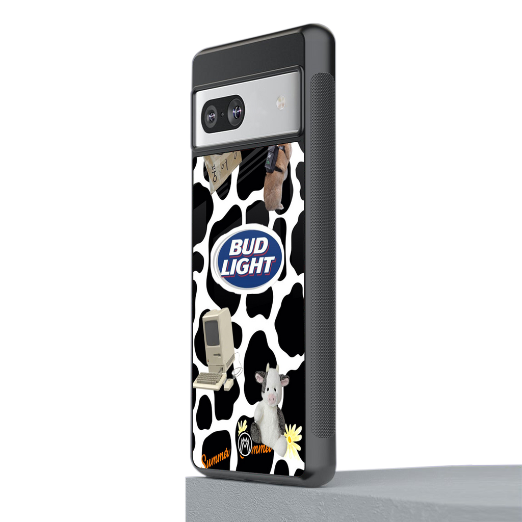 moo moo summer vibes back phone cover | glass case for Google Pixel 7