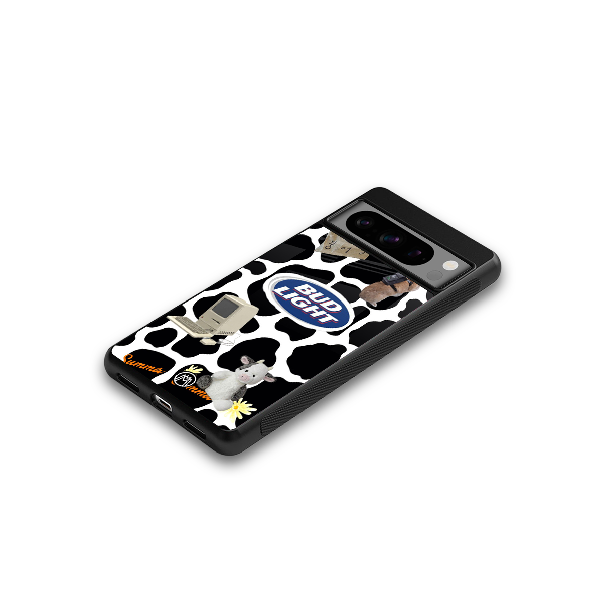 moo moo summer vibes back phone cover | glass case for google pixel 8 pro