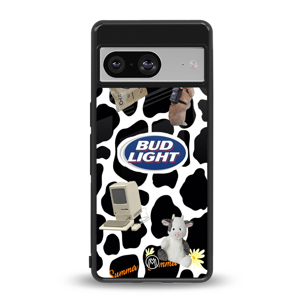 moo moo summer vibes back phone cover | glass case for Google Pixel 8