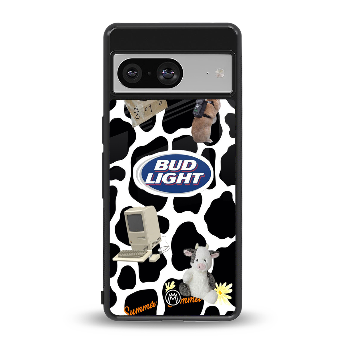 moo moo summer vibes back phone cover | glass case for Google Pixel 8