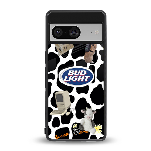 moo moo summer vibes back phone cover | glass case for Google Pixel 8