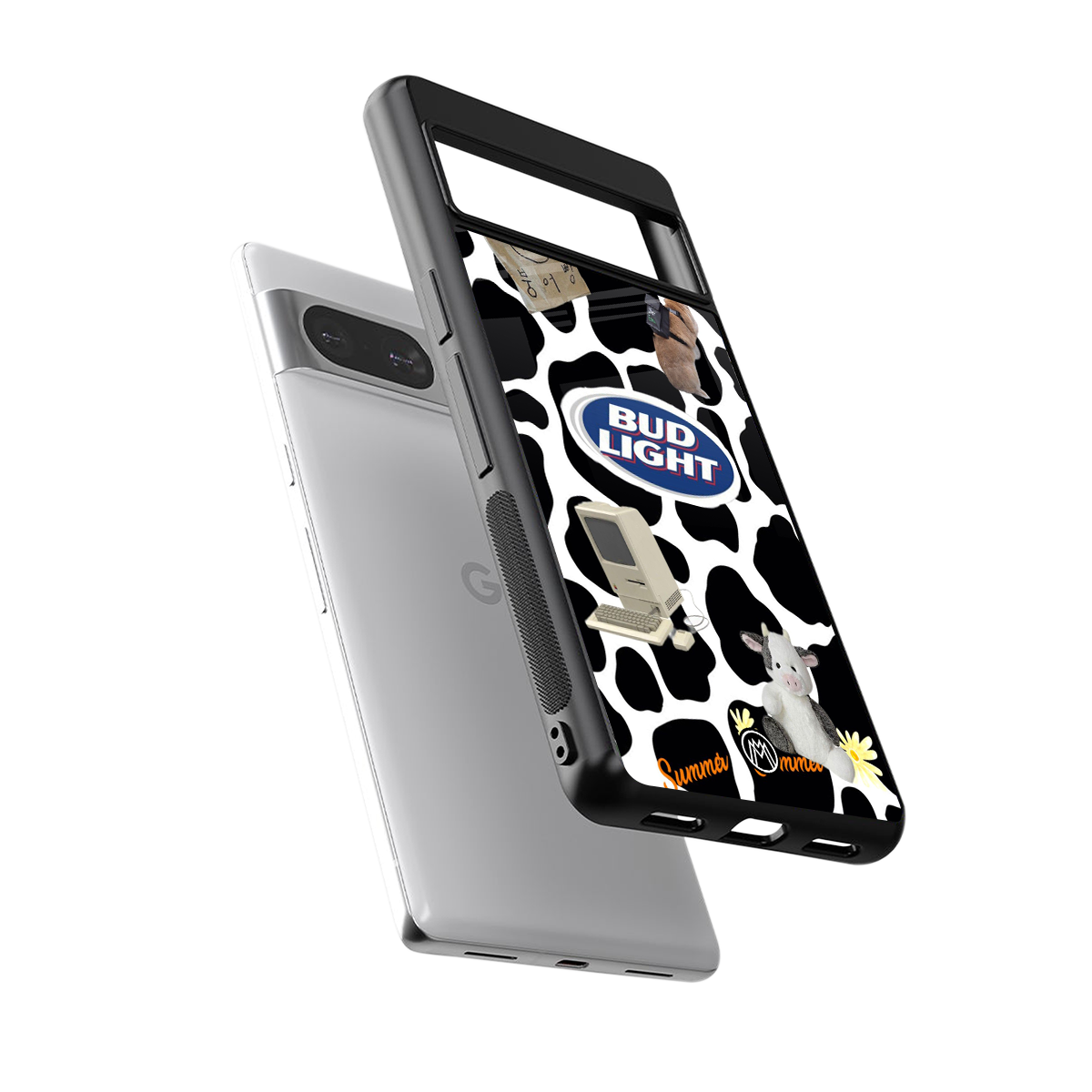 moo moo summer vibes back phone cover | glass case for Google Pixel 8
