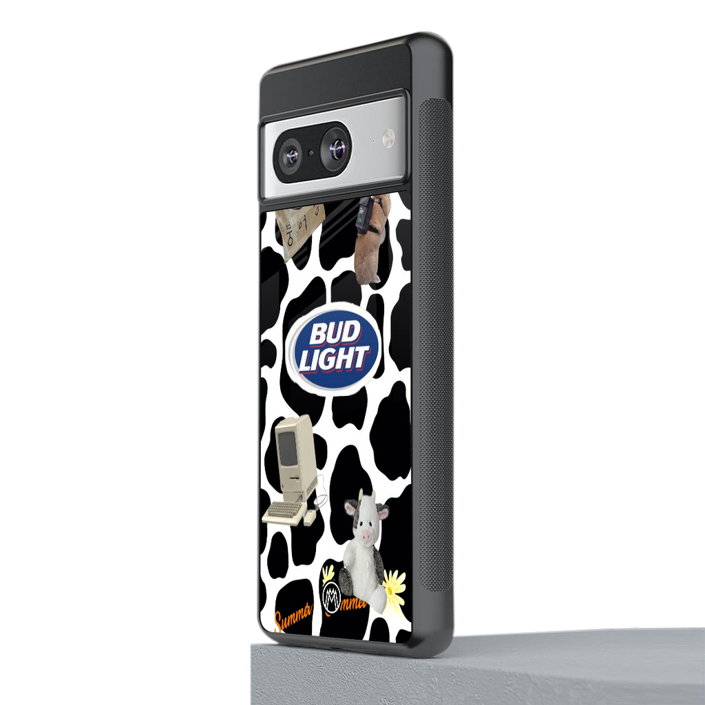 moo moo summer vibes back phone cover | glass case for Google Pixel 8