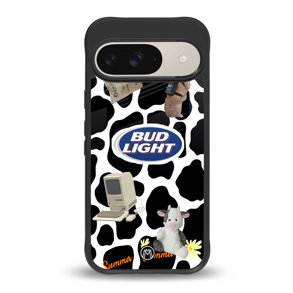 moo moo summer vibes back phone cover | glass case for google pixel 9