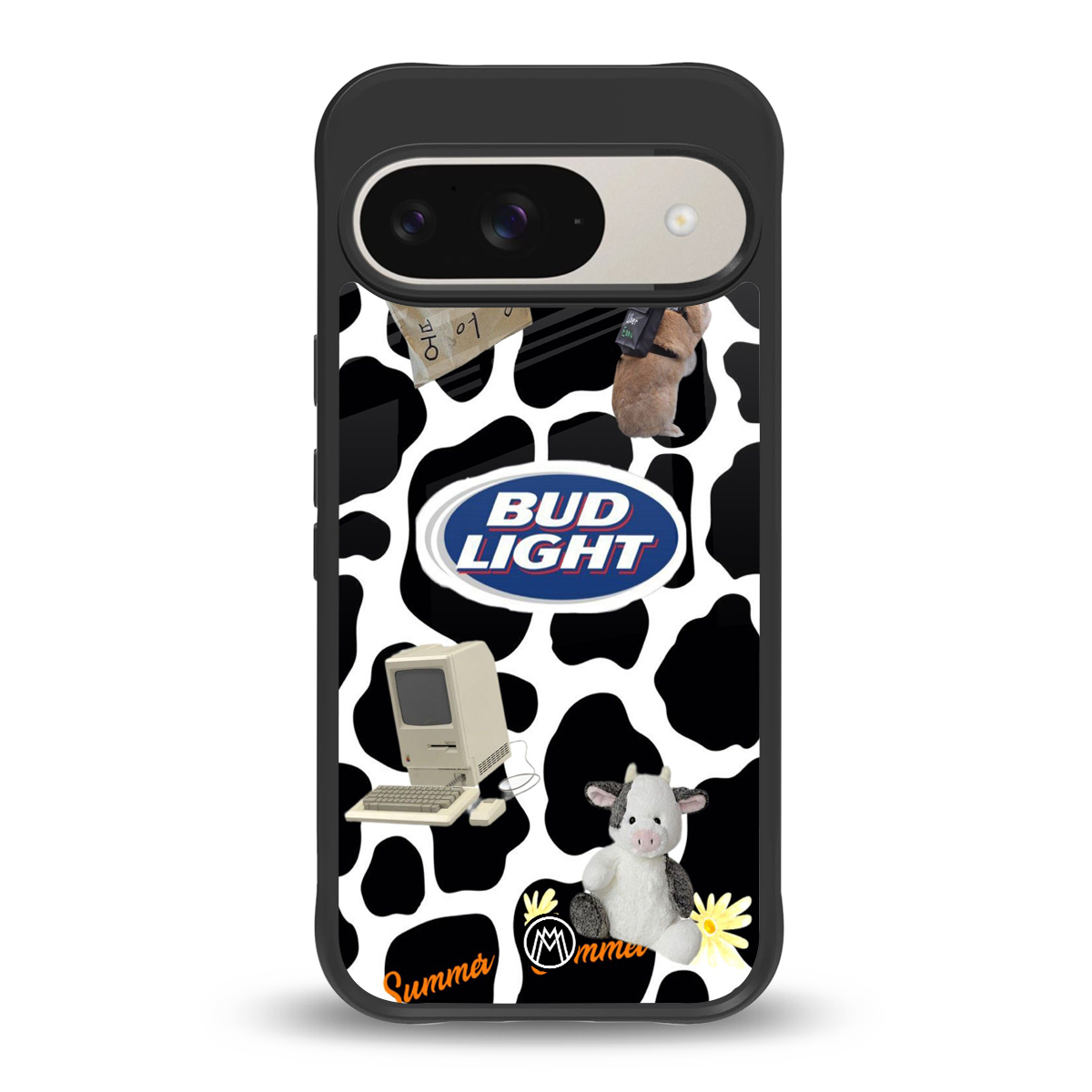 moo moo summer vibes back phone cover | glass case for google pixel 9