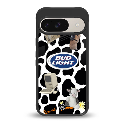 moo moo summer vibes back phone cover | glass case for google pixel 9