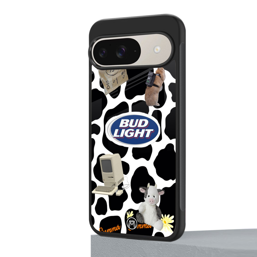 moo moo summer vibes back phone cover | glass case for google pixel 9