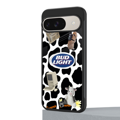 moo moo summer vibes back phone cover | glass case for google pixel 9