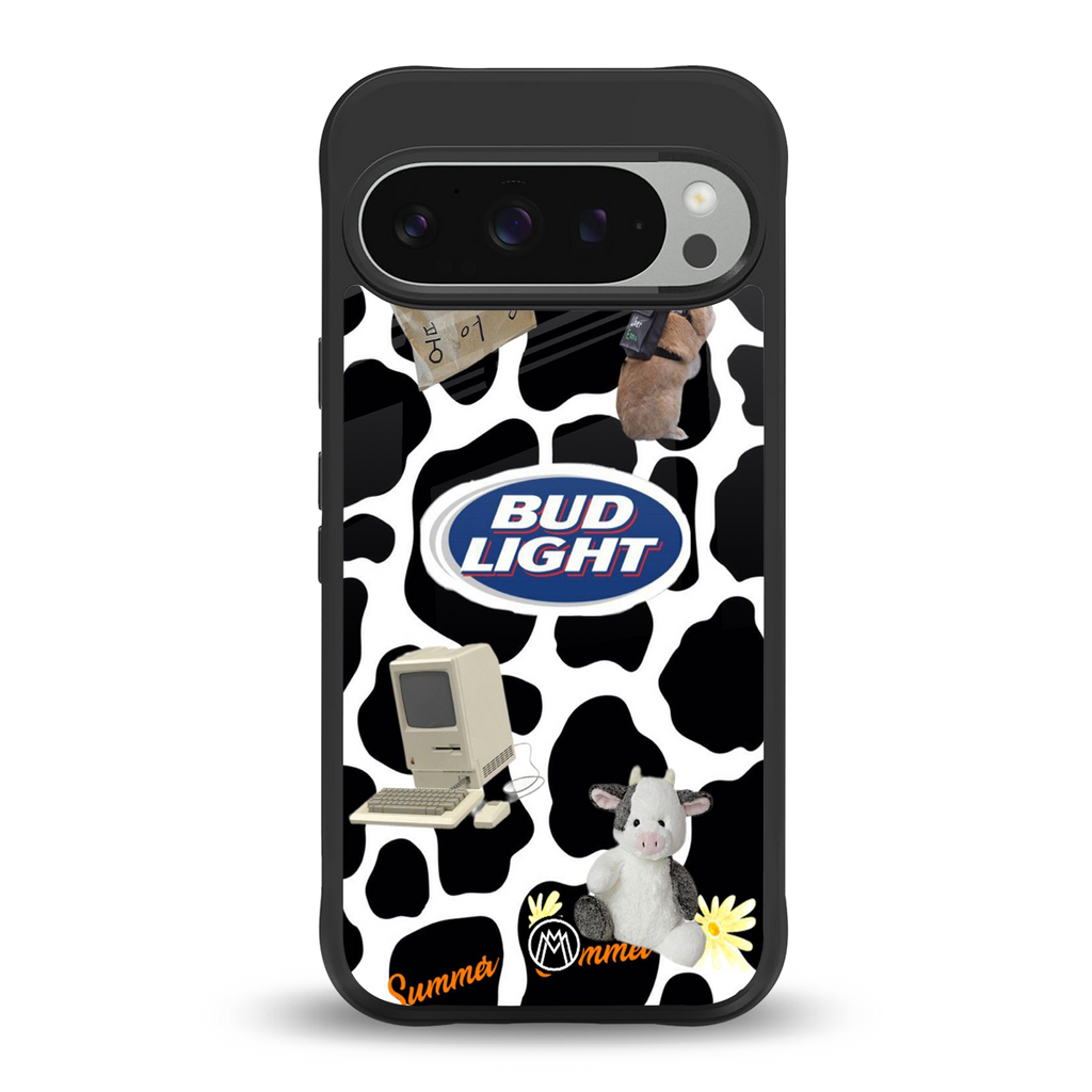moo moo summer vibes back phone cover | glass case for google pixel 9 pro