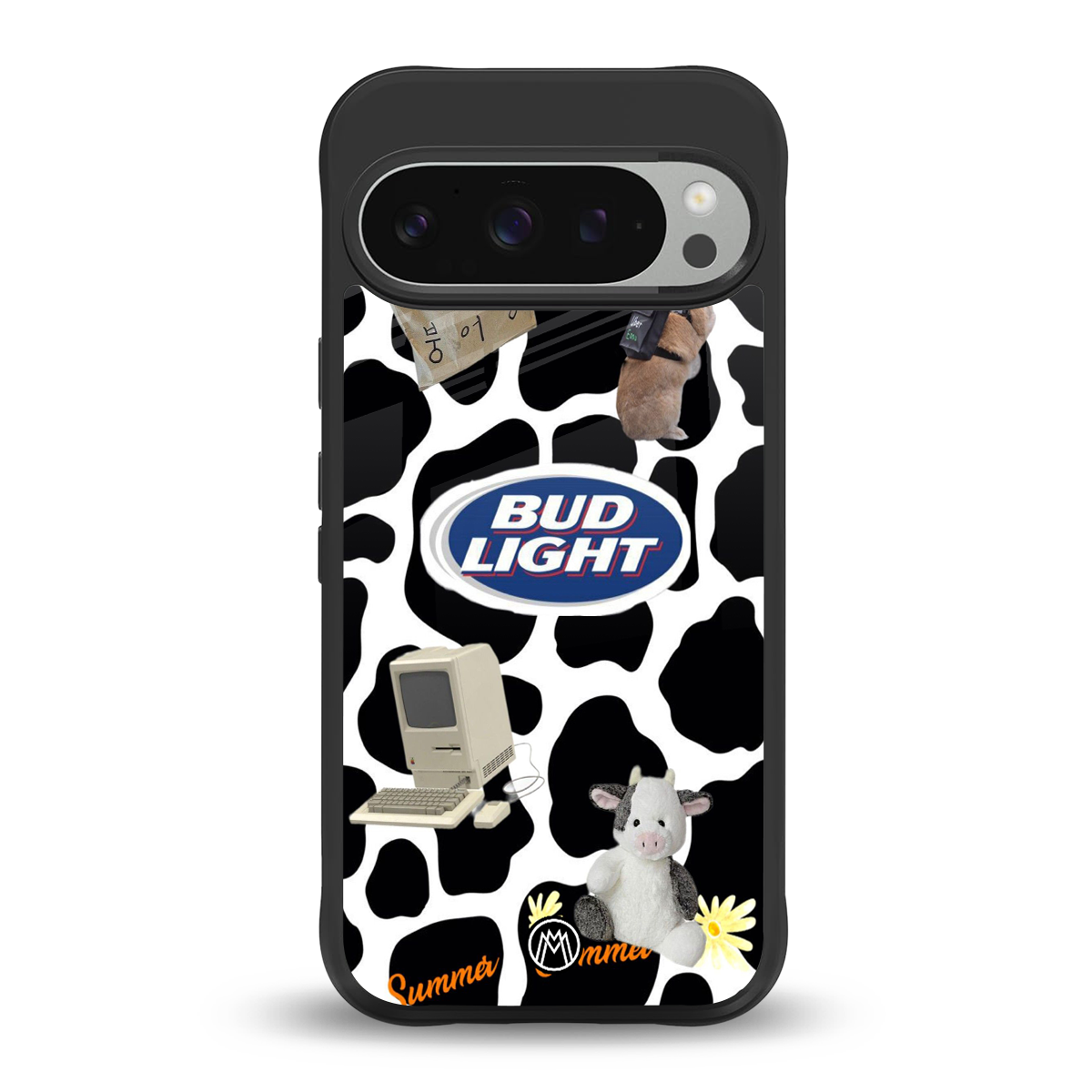 moo moo summer vibes back phone cover | glass case for google pixel 9 pro xl