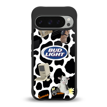 moo moo summer vibes back phone cover | glass case for google pixel 9 pro xl