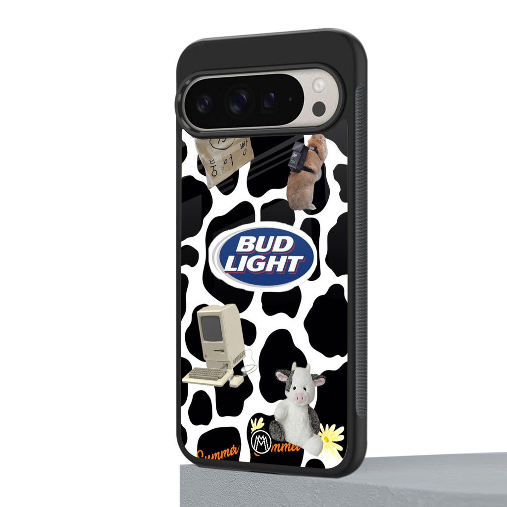 moo moo summer vibes back phone cover | glass case for google pixel 9 pro xl
