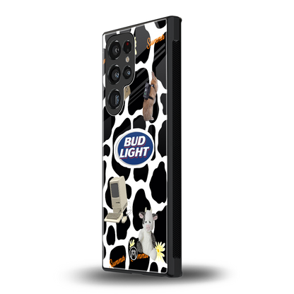 moo moo summer vibes back phone cover | glass case for samsung galaxy s23 ultra