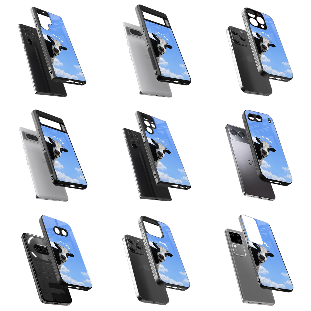 Durable Glass Back Mobile Case for iPhone, Samsung, OnePlus, Google Pixel, Redmi, Vivo, Oppo