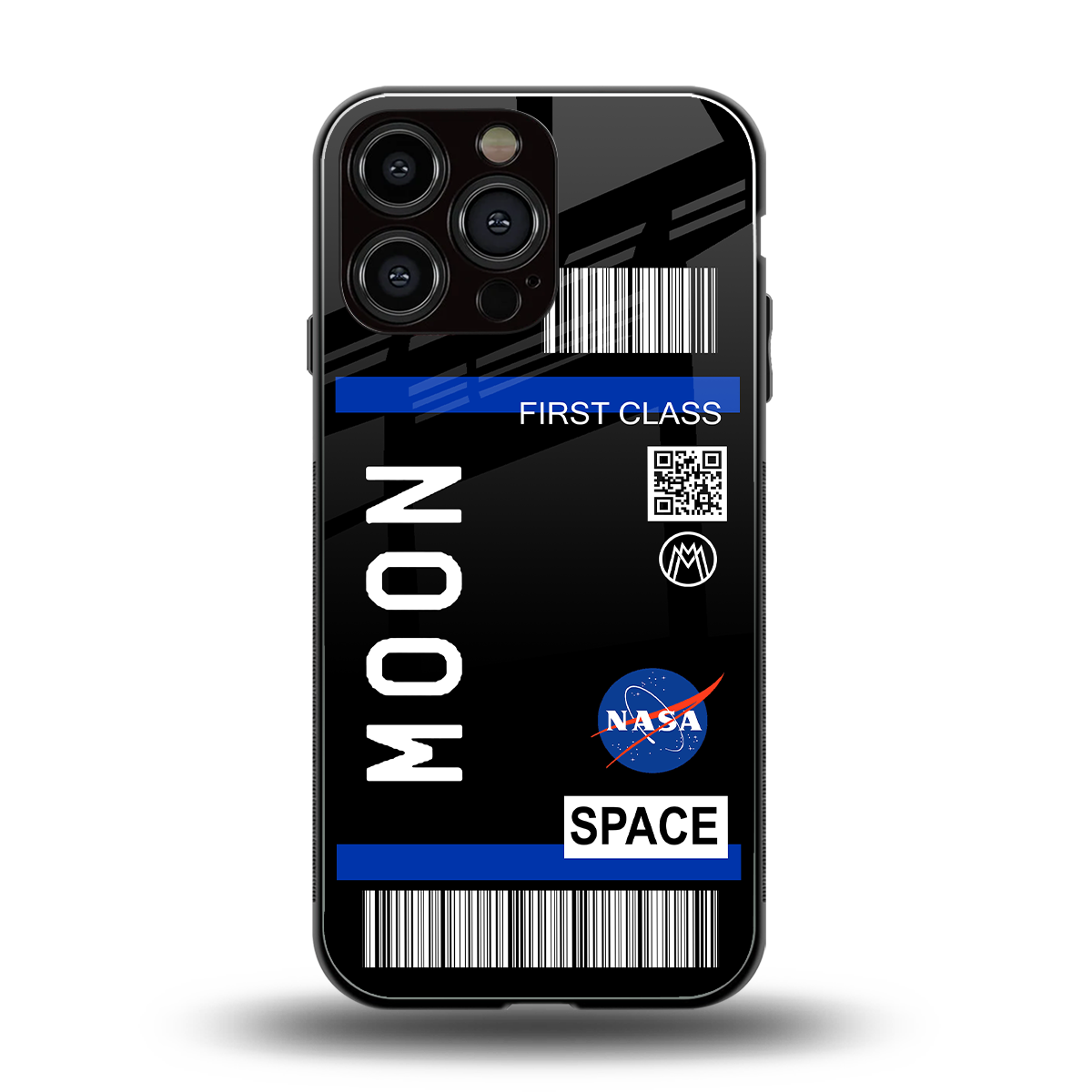 moon boarding pass back phone cover | glass case for iphone 13 pro max