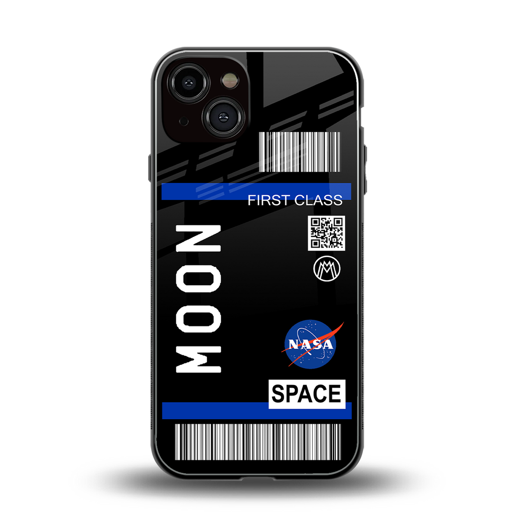 moon boarding pass back phone cover | glass case for iphone 13