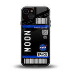 moon boarding pass back phone cover | glass case for iphone 13