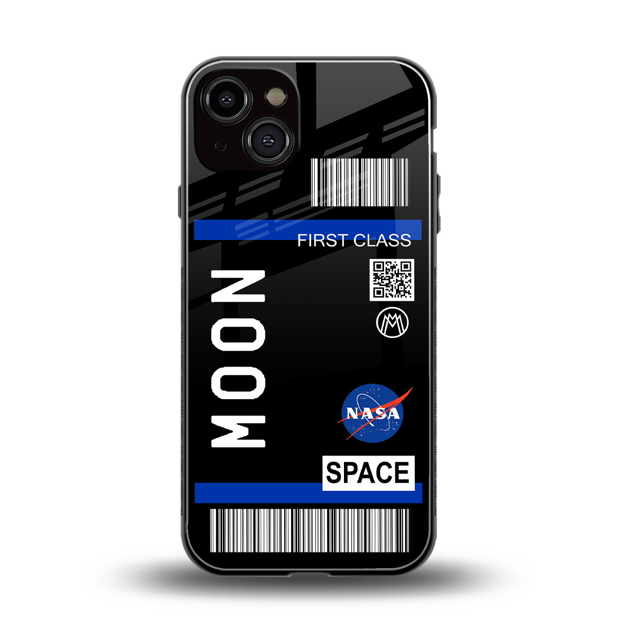 moon boarding pass back phone cover | glass case for iphone 13
