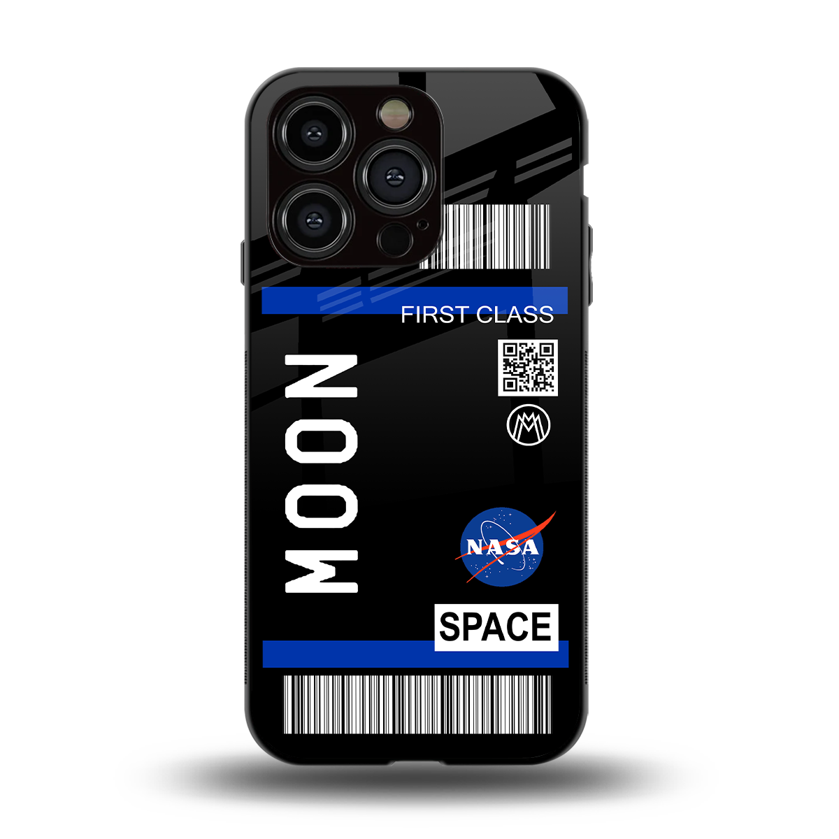 moon boarding pass back phone cover | glass case for iphone 15 pro