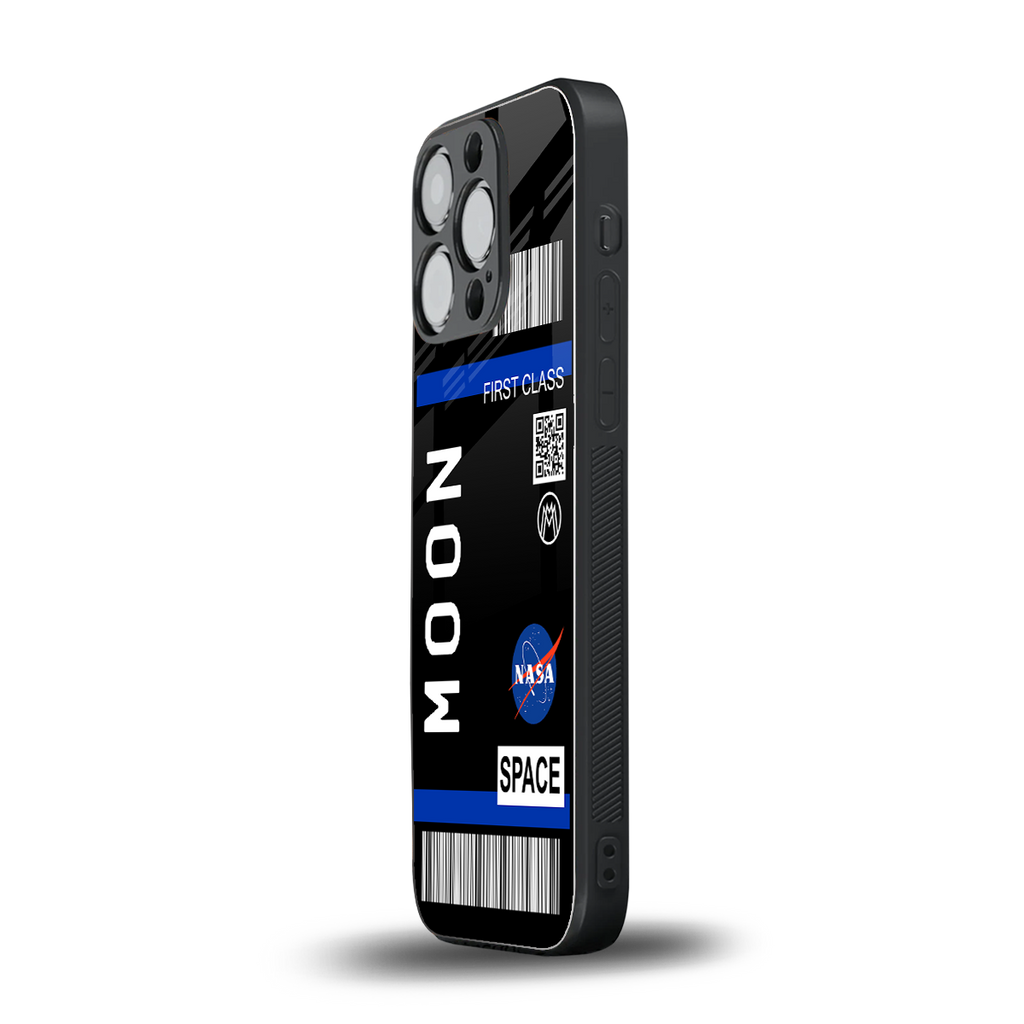 moon boarding pass back phone cover | glass case for iphone 14 pro