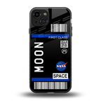 moon boarding pass back phone cover | glass case for iphone 14