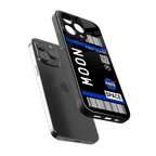 moon boarding pass back phone cover | glass case for iphone 15 pro