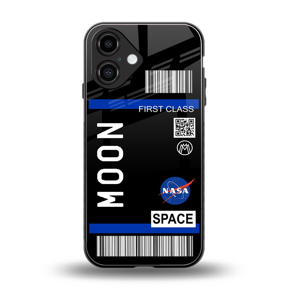 moon boarding pass back phone cover | glass case for iphone 16
