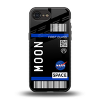 moon boarding pass back phone cover | glass case for iphone 16e