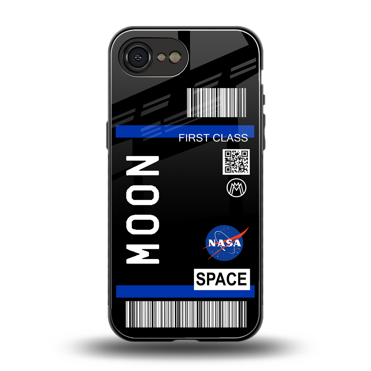 moon boarding pass back phone cover | glass case for iphone 16e