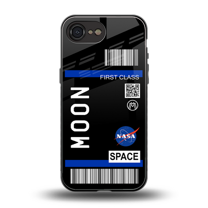 moon boarding pass back phone cover | glass case for iphone 16e
