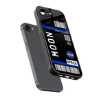 moon boarding pass back phone cover | glass case for iphone 16e
