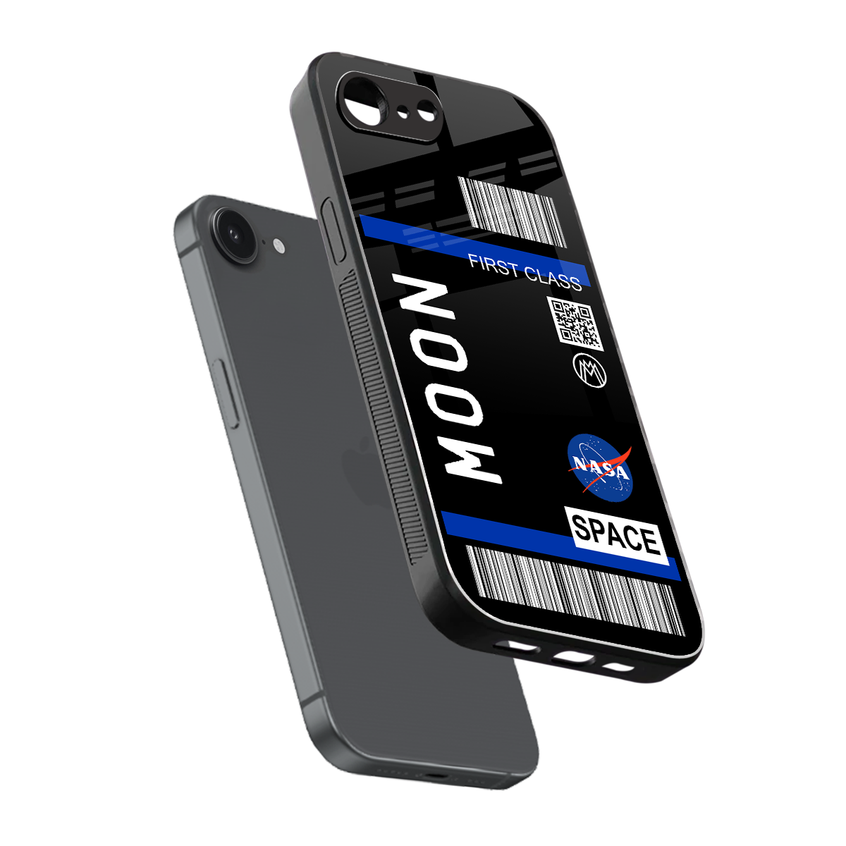 moon boarding pass back phone cover | glass case for iphone 16e