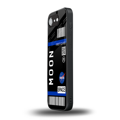 moon boarding pass back phone cover | glass case for iphone 16e