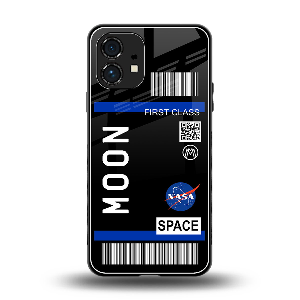 moon boarding pass back phone cover | glass case for nothing phone 1