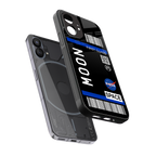 moon boarding pass back phone cover | glass case for nothing phone 1