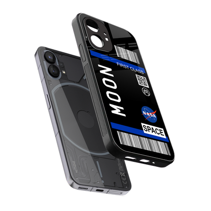 moon boarding pass back phone cover | glass case for nothing phone 1