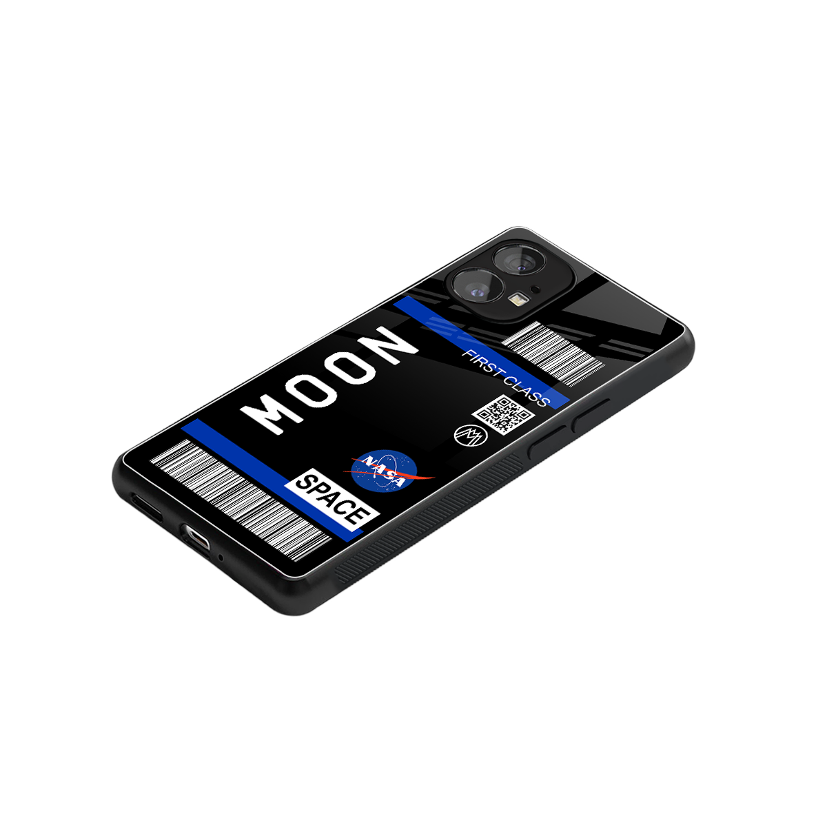 moon boarding pass back phone cover | glass case for nothing phone 1