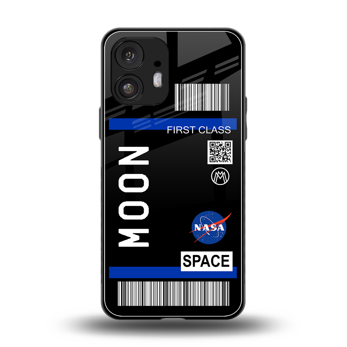 moon boarding pass back phone cover | glass case for nothing phone 2