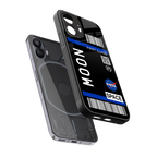 moon boarding pass back phone cover | glass case for nothing phone 2