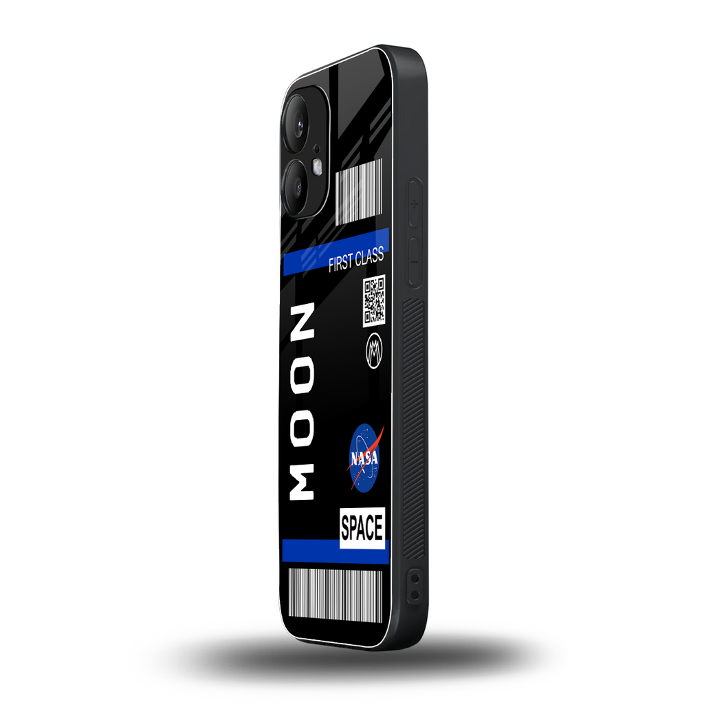moon boarding pass back phone cover | glass case for nothing phone 2