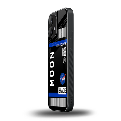 moon boarding pass back phone cover | glass case for nothing phone 2