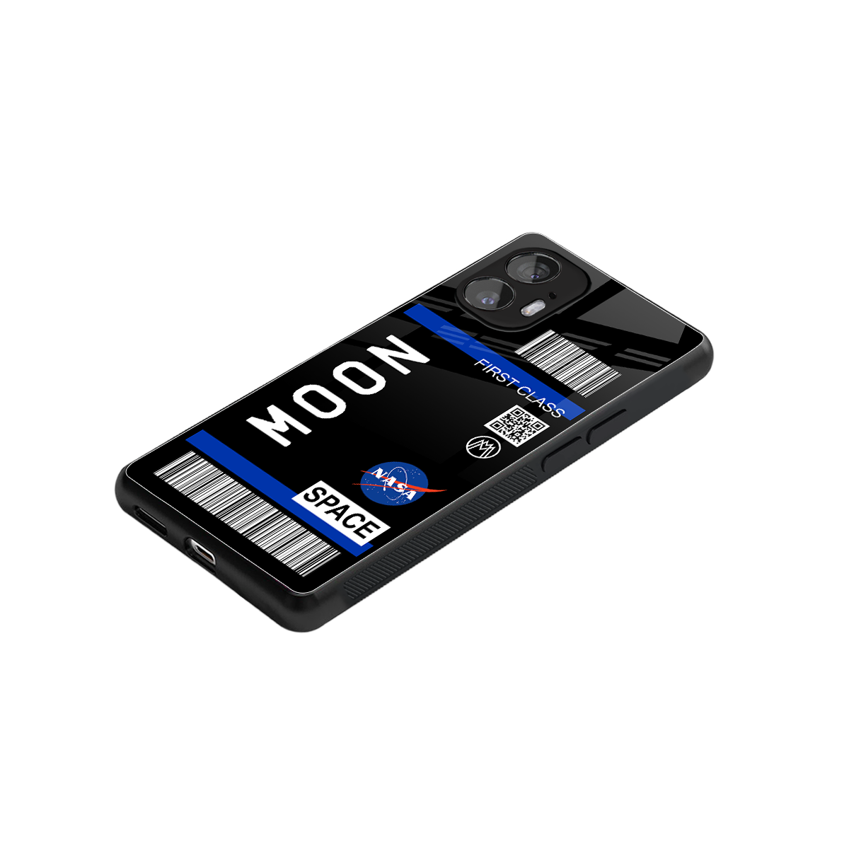 moon boarding pass back phone cover | glass case for nothing phone 2