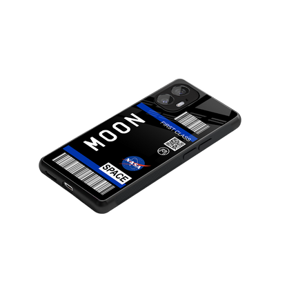 moon boarding pass back phone cover | glass case for nothing phone 2