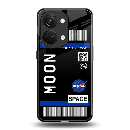 moon boarding pass back phone cover | glass case for oneplus nord 3