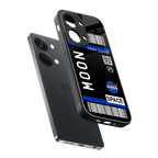 moon boarding pass back phone cover | glass case for oneplus nord 3