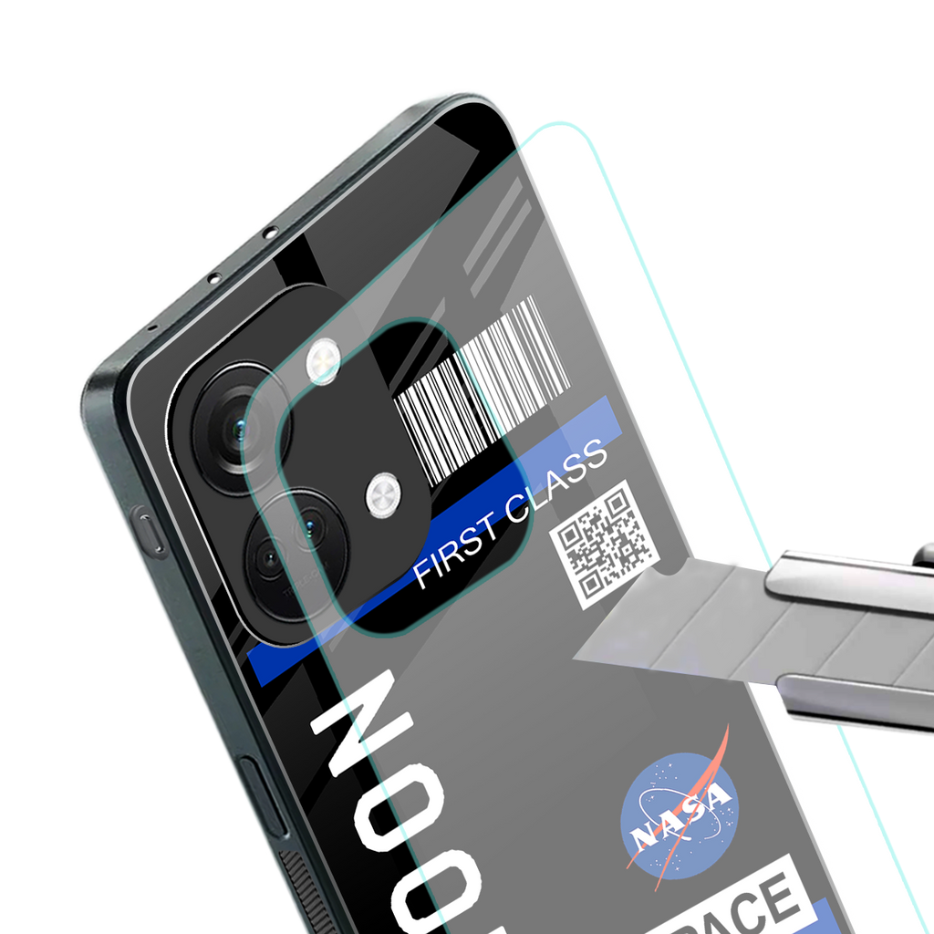 moon boarding pass back phone cover | glass case for oneplus nord 3