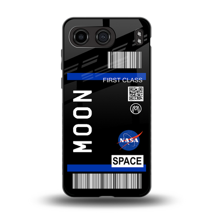 moon boarding pass back phone cover | glass case for oneplus nord 4
