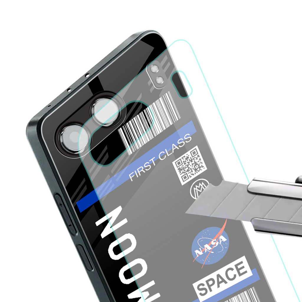 moon boarding pass back phone cover | glass case for oneplus nord 4